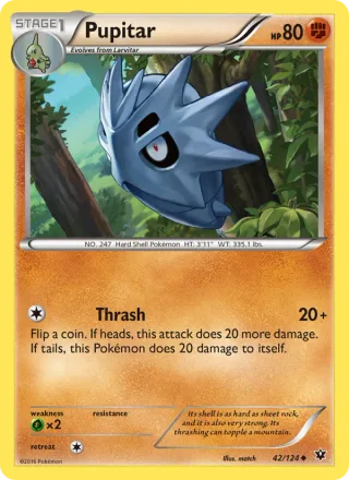 Pupitar #42 · Fates Collide Pokémon card