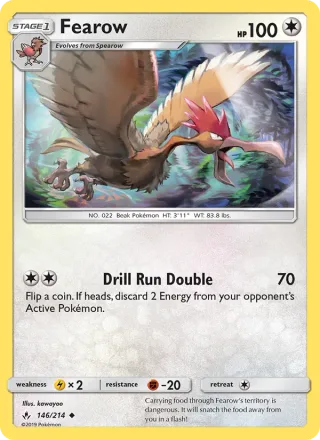 Fearow #146 · Unbroken Bonds Pokémon card
