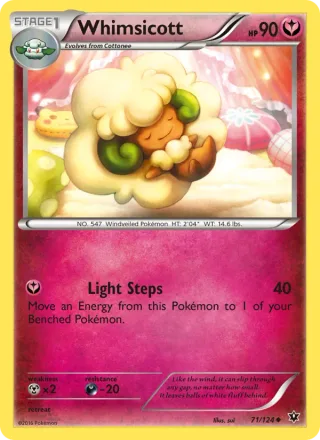Whimsicott #71 · Fates Collide Pokémon card