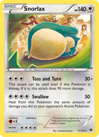 Snorlax #77 · Fates Collide Pokémon card