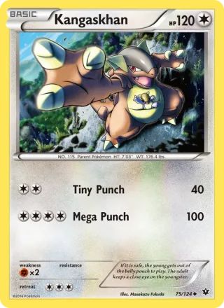 Kangaskhan #75 · Fates Collide Pokémon card