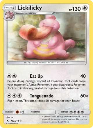 Lickilicky #153 · Unbroken Bonds Pokémon card