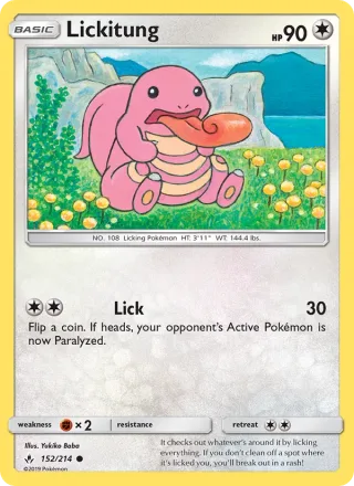 Lickitung #152 · Unbroken Bonds Pokémon card