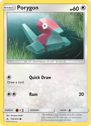 Porygon #155 · Unbroken Bonds Pokémon card