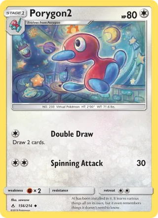 Porygon2 #156 · Unbroken Bonds Pokémon card
