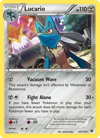 Lucario #63 · Fates Collide Pokémon card