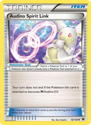 Audino Spirit Link #92 · Fates Collide Pokémon card