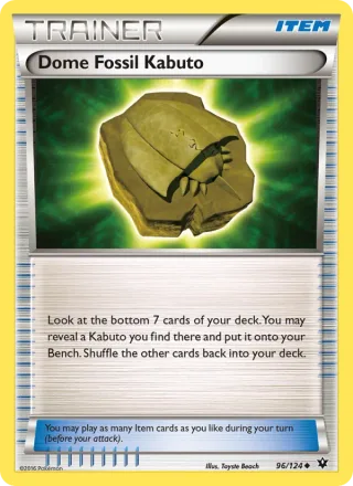 Dome Fossil Kabuto #96 · Fates Collide Pokémon card