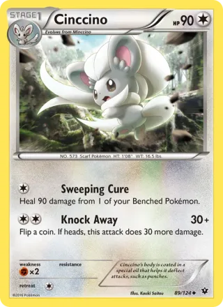 Cinccino #89 · Fates Collide Pokémon card