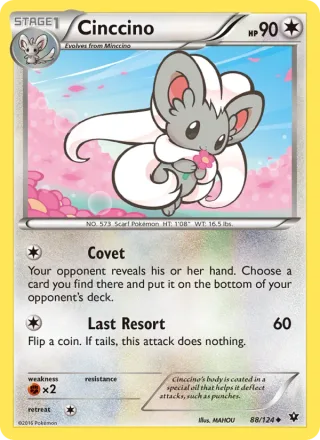 Cinccino #88 · Fates Collide Pokémon card