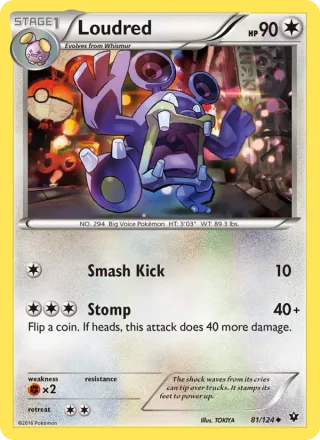 Loudred #81 · Fates Collide Pokémon card
