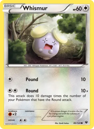 Whismur #80 · Fates Collide Pokémon card