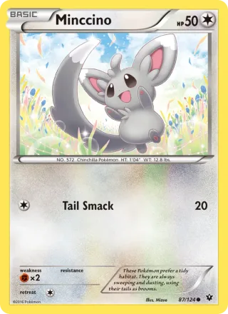 Minccino #87 · Fates Collide Pokémon card