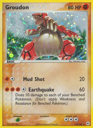Groudon #102 · Hidden Legends Pokémon card