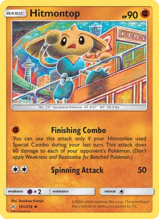 Hitmontop #101 · Unbroken Bonds Pokémon card
