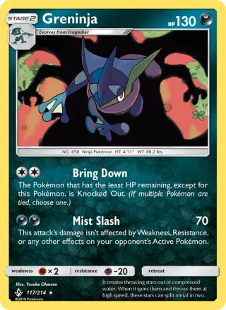 Greninja #117 · Unbroken Bonds Pokémon card