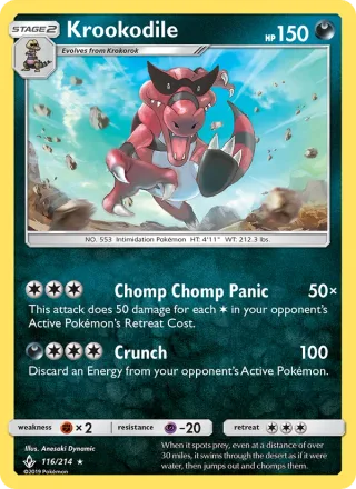Krookodile #116 · Unbroken Bonds Pokémon card