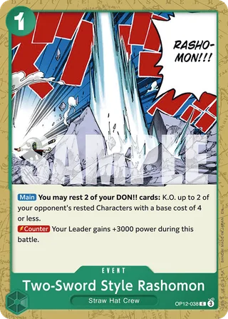 Two-Sword Style Rashomon #OP12-038 · Legacy of the Master One Piece card