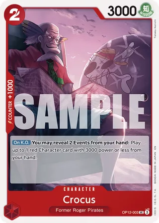 Crocus #OP12-003 · Legacy of the Master One Piece card