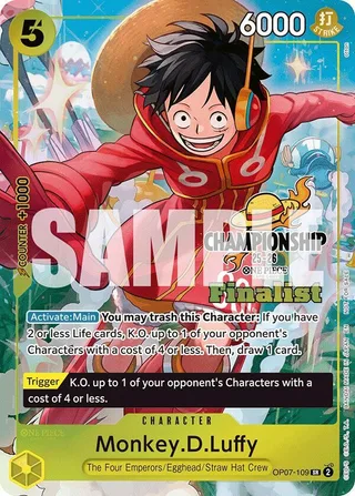Monkey.D.Luffy (CS 25-26 Finalist Card Set 1) #OP07-109-cs-25-26-finalist-card-set-1 · One Piece Promotion Cards One Piece card