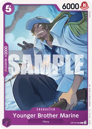 Younger Brother Marine #OP16-062 · The Time of Battle Release Event Cards One Piece card