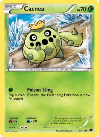 Cacnea #9 · Plasma Freeze Pokémon card