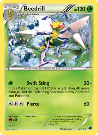 Beedrill #3 · Plasma Freeze Pokémon card