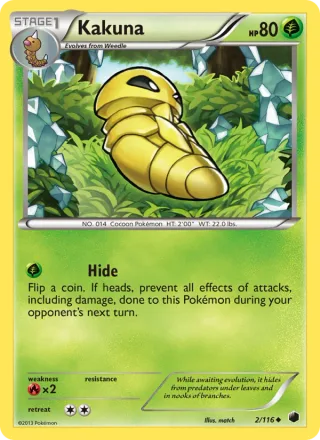 Kakuna #2 · Plasma Freeze Pokémon card