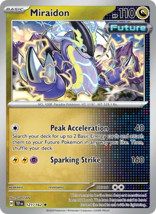 Miraidon #121 · Temporal Forces Pokémon card