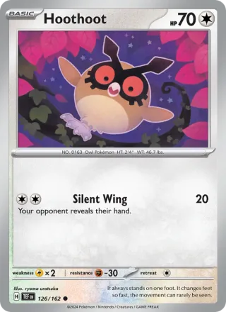 Hoothoot #126 · Temporal Forces Pokémon card