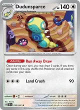 Dudunsparce · Temporal Forces Pokémon card