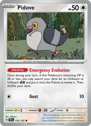 Pidove #133 · Temporal Forces Pokémon card