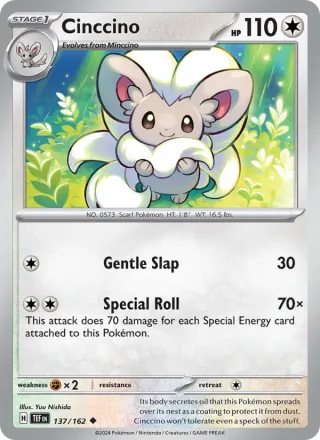 Cinccino #137 · Temporal Forces Pokémon card