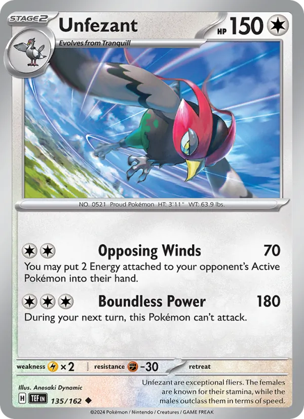 Unfezant full card art