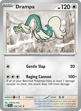 Drampa #138 · Temporal Forces Pokémon card