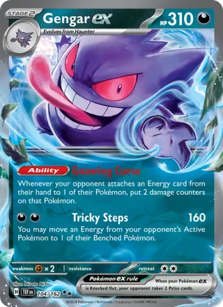 Gengar ex #104 · Temporal Forces Pokémon card