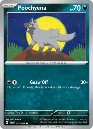 Poochyena #105 · Temporal Forces Pokémon card