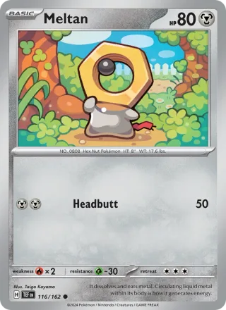 Meltan #116 · Temporal Forces Pokémon card