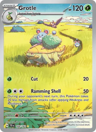 Grotle #164 · Temporal Forces Pokémon card