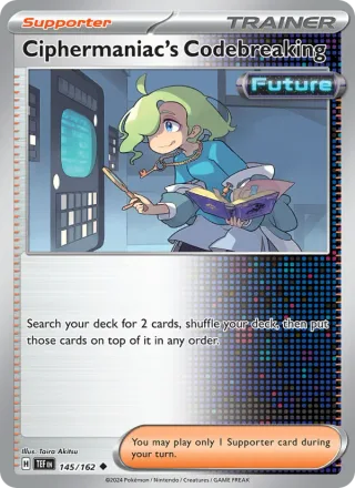 Ciphermaniac's Codebreaking #145 · Temporal Forces Pokémon card