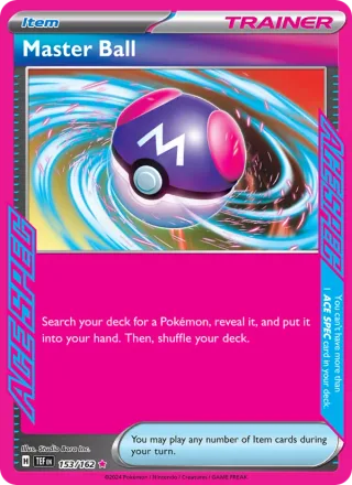Master Ball #153 · Temporal Forces Pokémon card