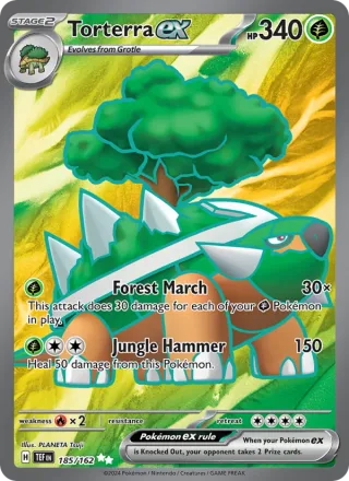 Torterra ex #185 · Temporal Forces Pokémon card