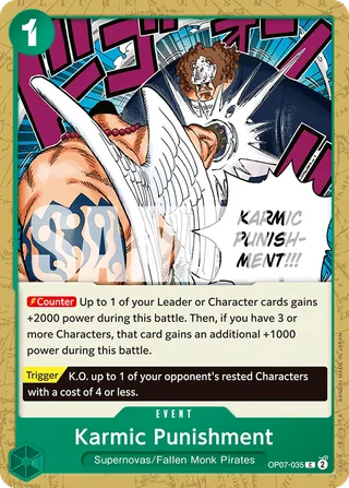 Karmic Punishment #OP07-035 · 500 Years in the Future Pre-Release Cards One Piece card