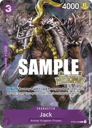 Jack (Online Regional 2023) [Participant] #ST04-008-online-regional-2023-participant · One Piece Promotion Cards One Piece card