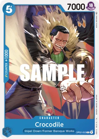 Crocodile #OP02-053 · Paramount War Pre-Release Cards One Piece card