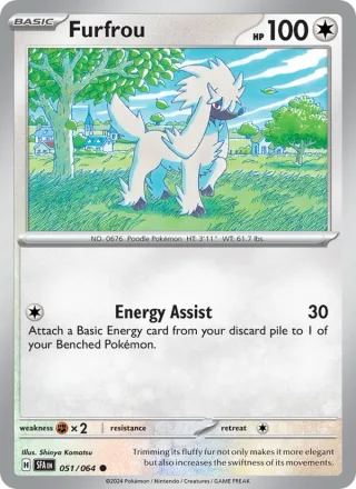 Furfrou #051 · Shrouded Fable Pokémon card