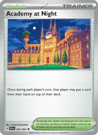 Academy at Night #054 · Shrouded Fable Pokémon card