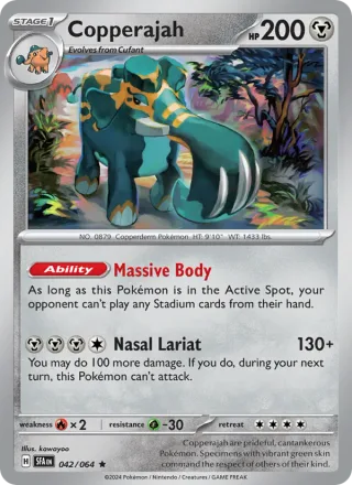 Copperajah #042 · Shrouded Fable Pokémon card