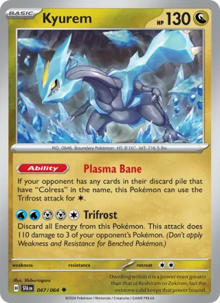 Kyurem #047 · Shrouded Fable Pokémon card
