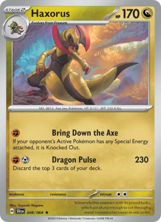 Haxorus #046 · Shrouded Fable Pokémon card